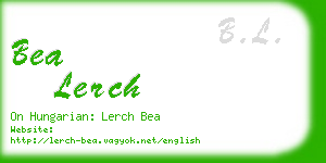 bea lerch business card